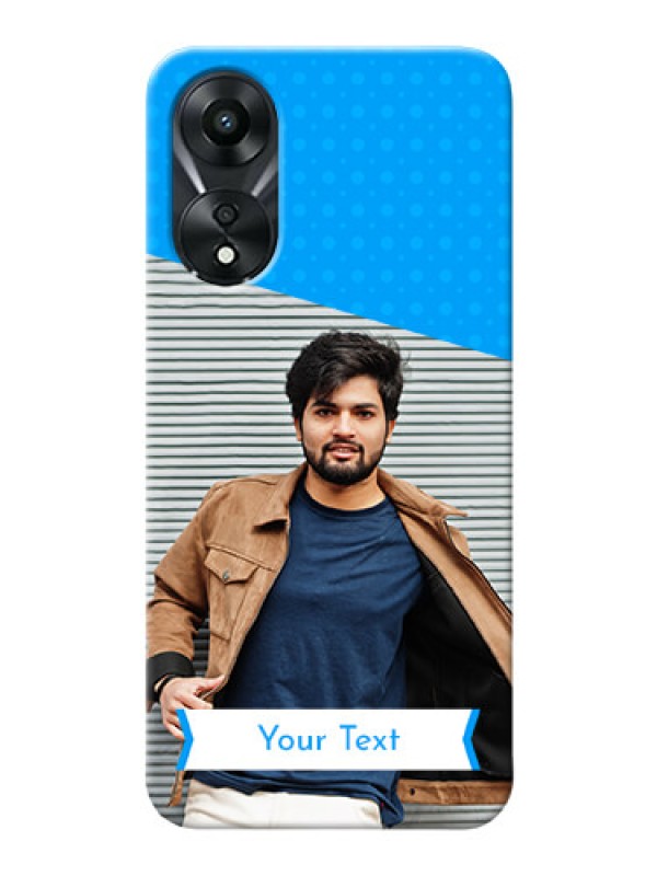 Custom Oppo A78 5G Personalized Mobile Covers: Simple Blue Color Dotted Design