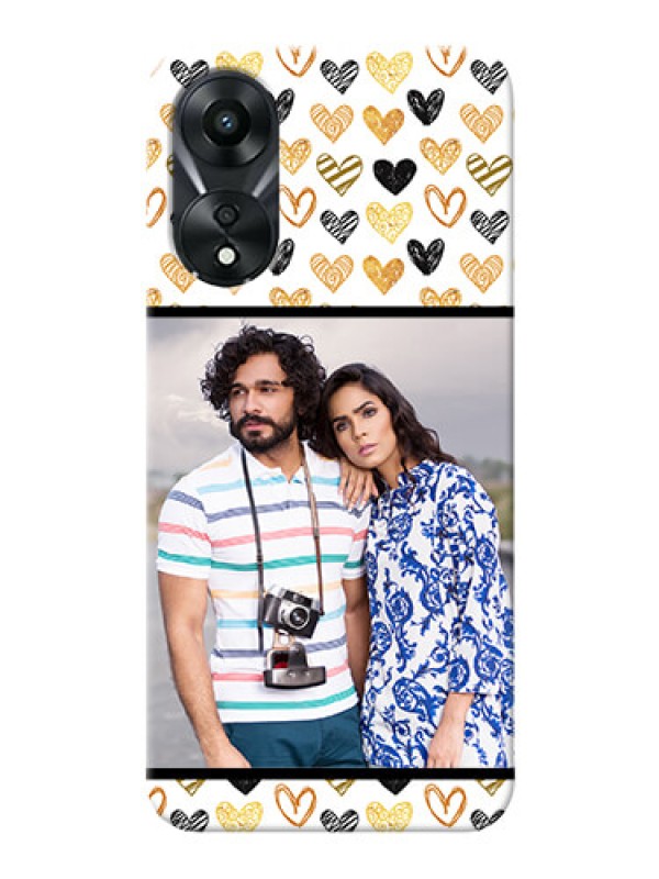 Custom Oppo A78 5G Personalized Mobile Cases: Love Symbol Design