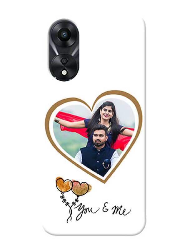 Custom Oppo A78 5G customized phone cases: You & Me Design