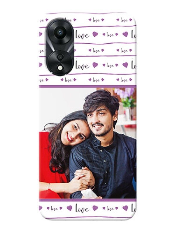 Custom Oppo A78 5G Mobile Back Covers: Couples Heart Design