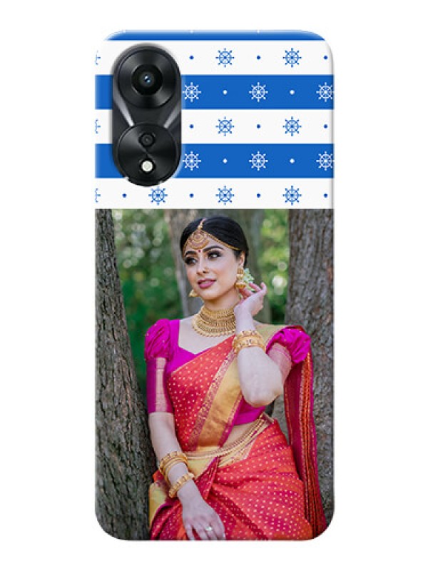 Custom Oppo A78 5G custom mobile covers: Snow Pattern Design