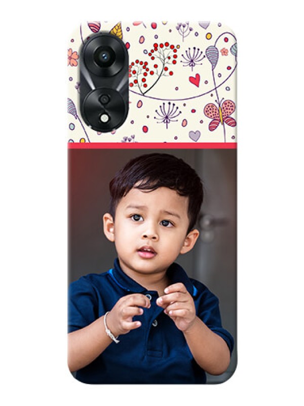 Custom Oppo A78 5G phone back covers: Premium Floral Design