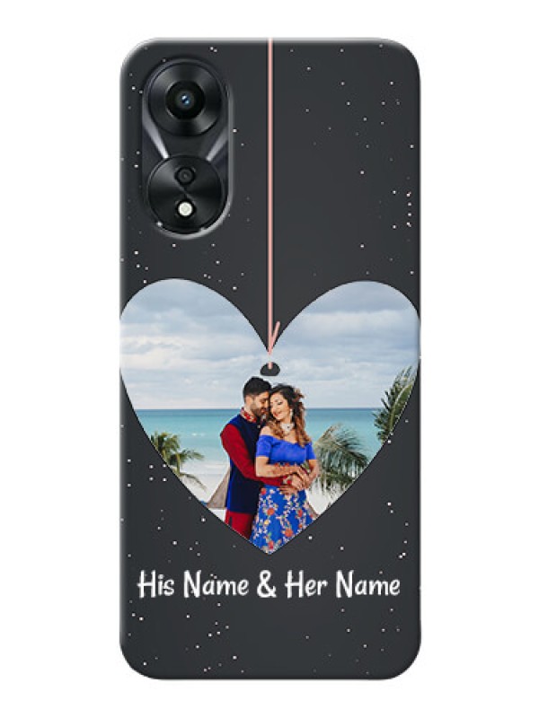 Custom Oppo A78 5G custom phone cases: Hanging Heart Design