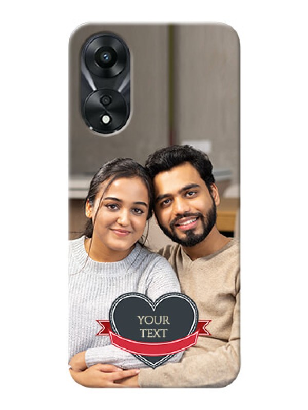 Custom Oppo A78 5G mobile back covers online: Just Married Couple Design