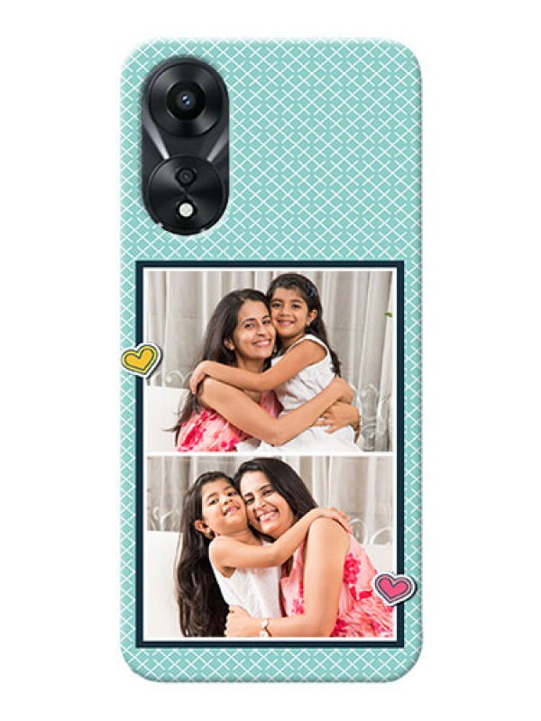 Custom Oppo A78 5G Custom Phone Cases: 2 Image Holder with Pattern Design