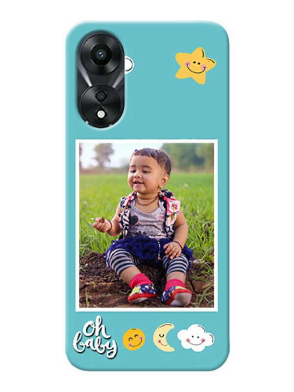 Custom Oppo A78 5G Personalised Phone Cases: Smiley Kids Stars Design
