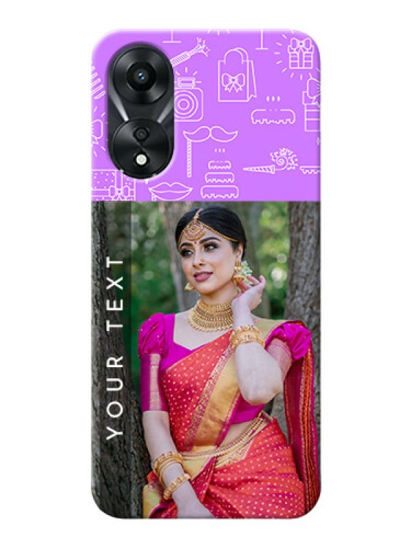 Custom Oppo A78 5G Personalized Phone Cases: Birthday Icons Design