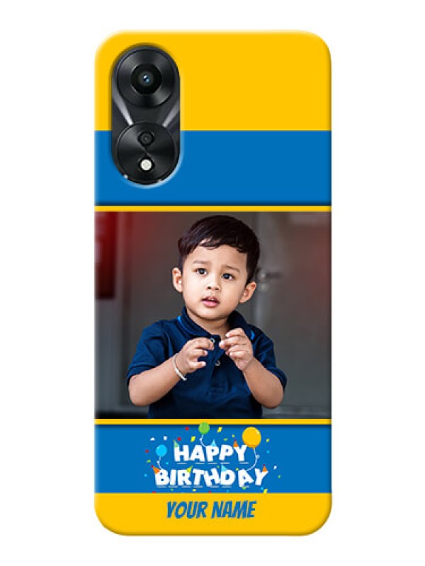 Custom Oppo A78 5G Mobile Back Covers Online: Birthday Wishes Design