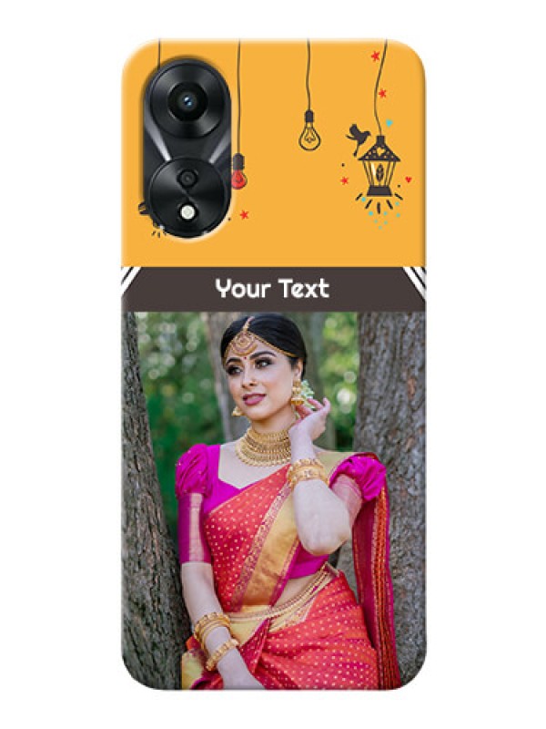 Custom Oppo A78 5G custom back covers with Family Picture and Icons 