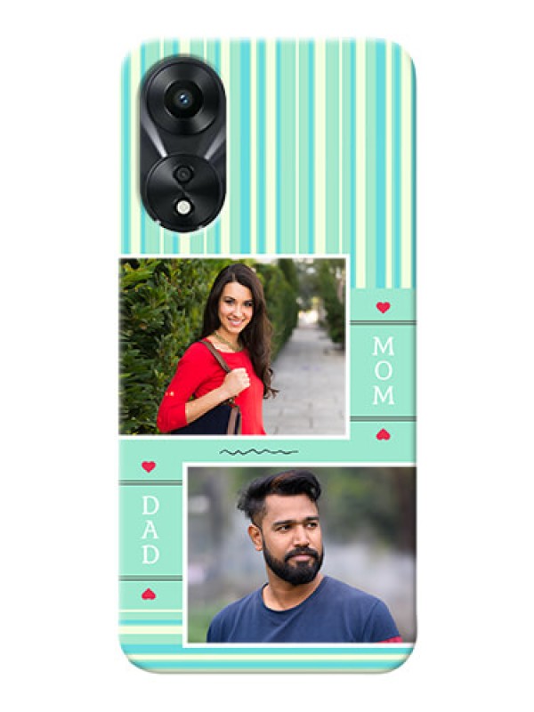 Custom Oppo A78 5G custom mobile phone covers: Mom & Dad Pic Design