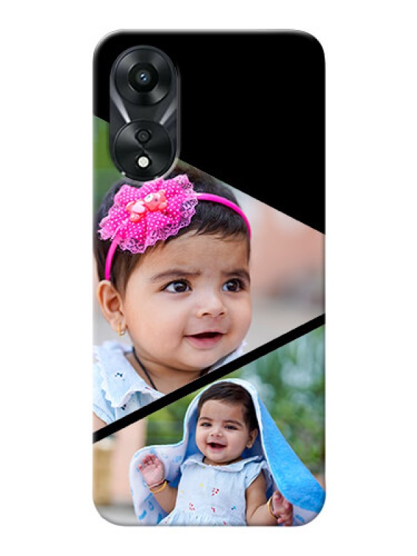 Custom Oppo A78 5G mobile back covers online: Semi Cut Design