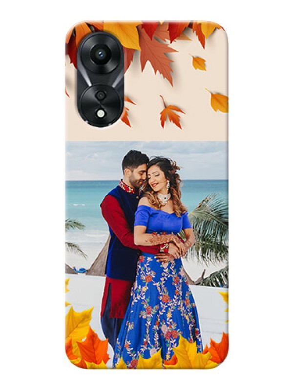 Custom Oppo A78 5G Mobile Phone Cases: Autumn Maple Leaves Design