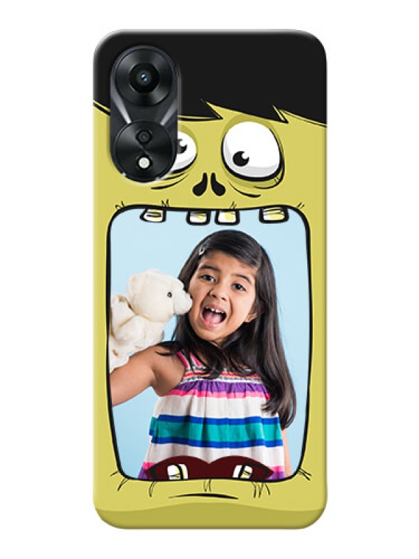Custom Oppo A78 5G Mobile Covers: Cartoon monster back case Design