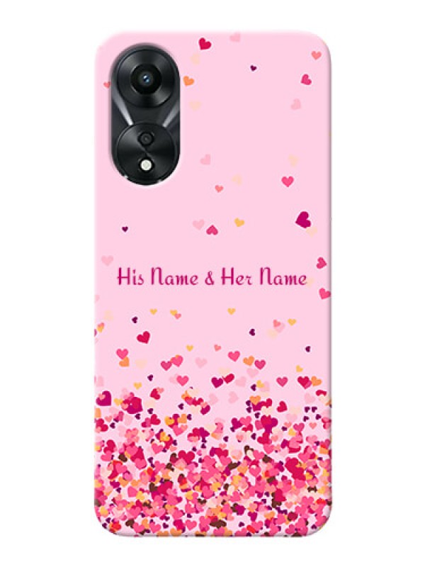 Custom Oppo A78 5G Phone Back Covers: Floating Hearts Design