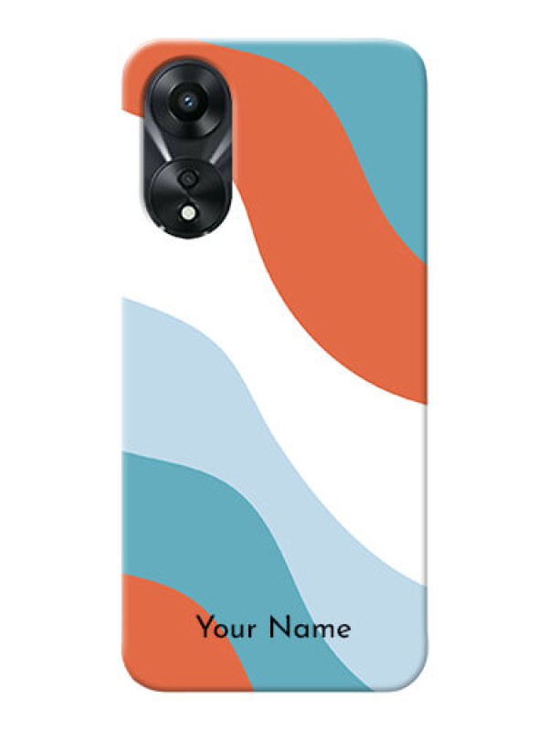 Custom Oppo A78 5G Mobile Back Covers: coloured Waves Design