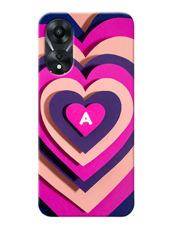 Custom Oppo A78 5G Custom Mobile Case with Cute Heart Pattern Design
