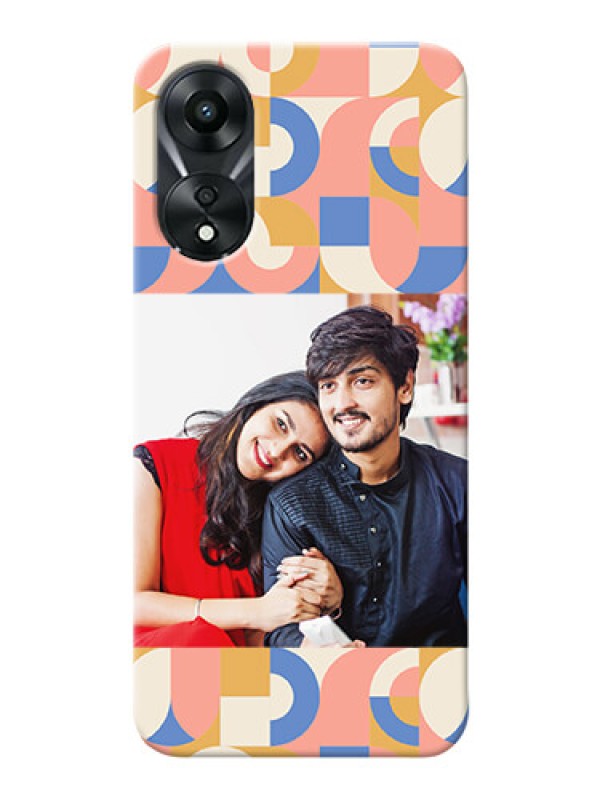 Custom Oppo A78 5G Custom Phone Covers: Semi-circle Maze Pattern Design