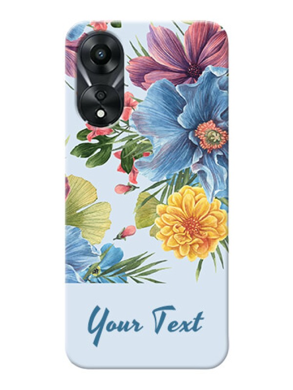 Custom Oppo A78 5G Custom Phone Cases: Stunning Watercolored Flowers Painting Design