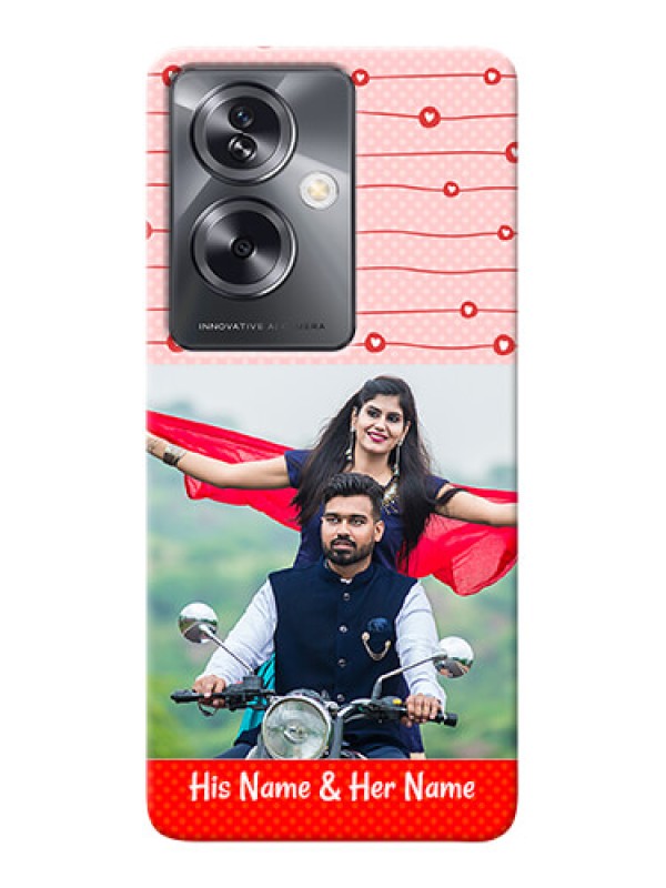 Custom Oppo A79 5G Custom Phone Cases: Red Pattern Case Design