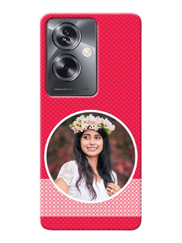 Custom Oppo A79 5G Mobile Covers Online: Pink Pattern Design