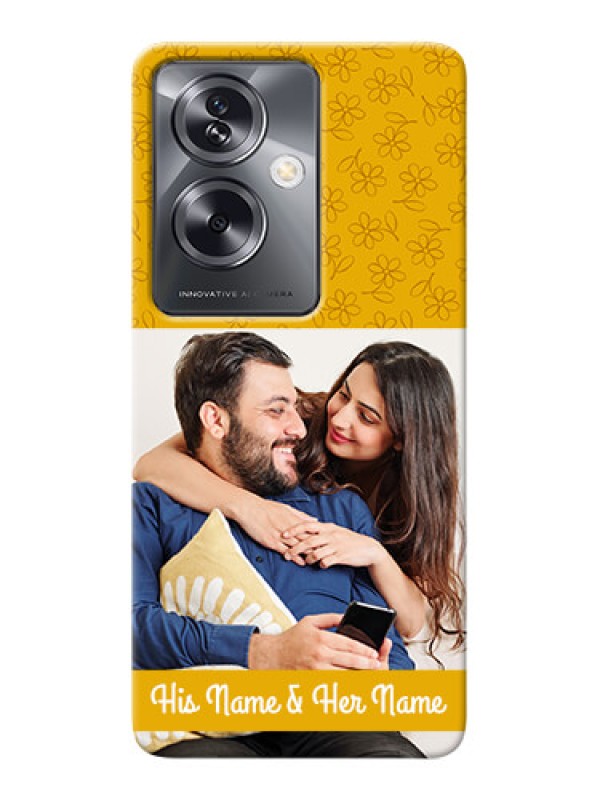 Custom Oppo A79 5G mobile phone covers: Yellow Floral Design