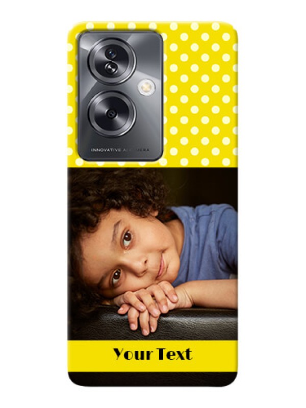 Custom Oppo A79 5G Custom Mobile Covers: Bright Yellow Case Design