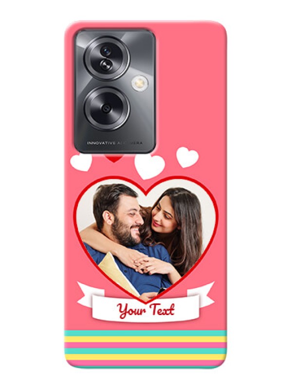 Custom Oppo A79 5G Personalised mobile covers: Love Doodle Design