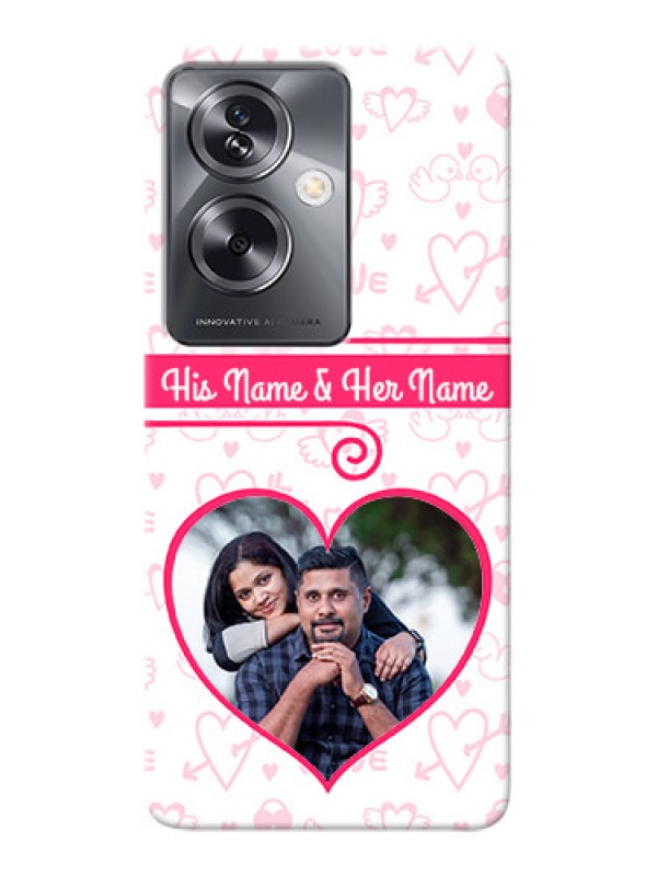 Custom Oppo A79 5G Personalized Phone Cases: Heart Shape Love Design