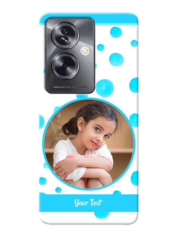 Custom Oppo A79 5G Custom Phone Covers: Blue Bubbles Pattern Design