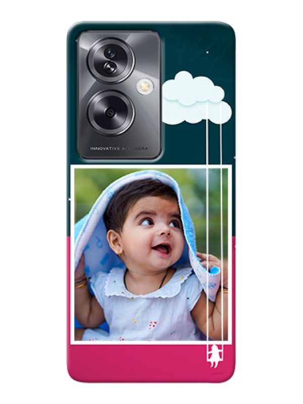 Custom Oppo A79 5G custom phone covers: Cute Girl with Cloud Design