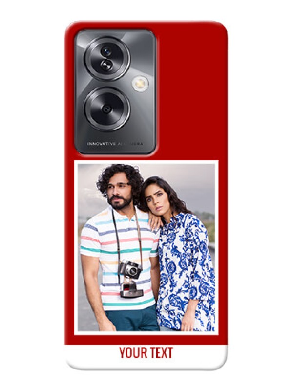Custom Oppo A79 5G mobile phone covers: Simple Red Color Design