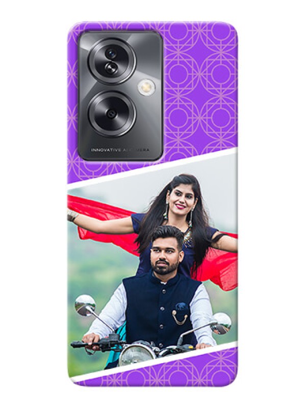 Custom Oppo A79 5G mobile back covers online: violet Pattern Design