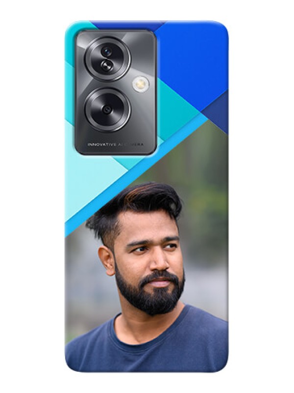 Custom Oppo A79 5G Phone Cases Online: Blue Abstract Cover Design