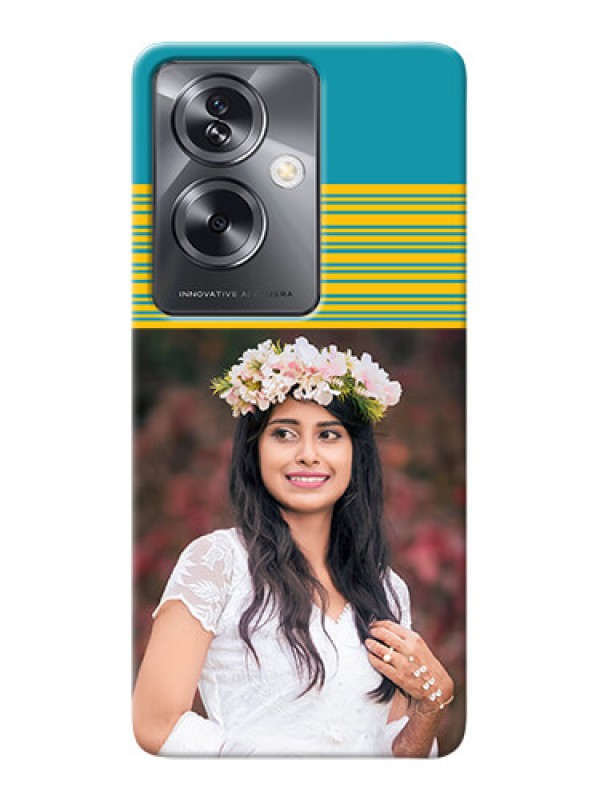 Custom Oppo A79 5G personalized phone covers: Yellow & Blue Design