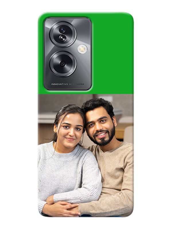 Custom Oppo A79 5G Personalised mobile covers: Green Pattern Design