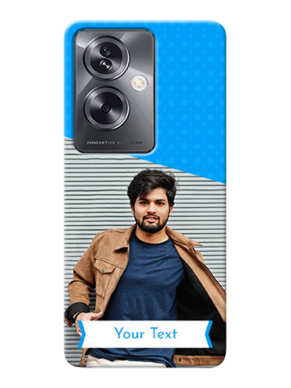 Custom Oppo A79 5G Personalized Mobile Covers: Simple Blue Color Dotted Design