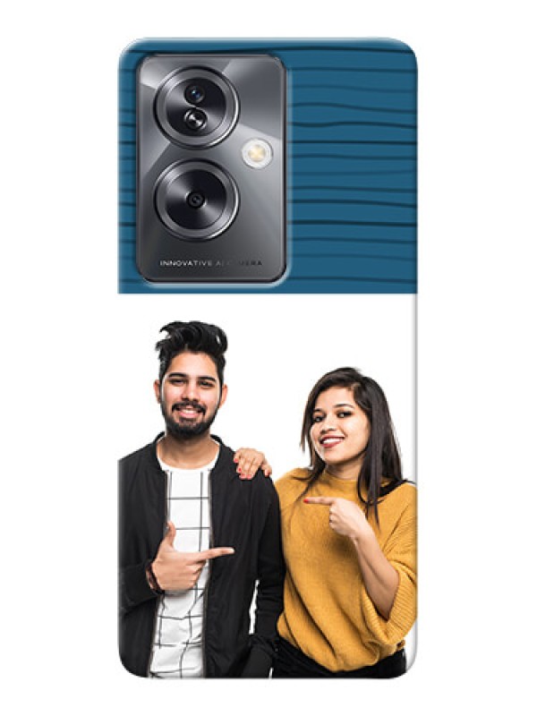 Custom Oppo A79 5G Custom Phone Cases: Blue Pattern Cover Design