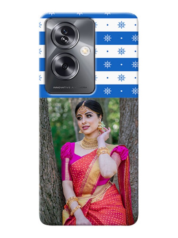 Custom Oppo A79 5G custom mobile covers: Snow Pattern Design