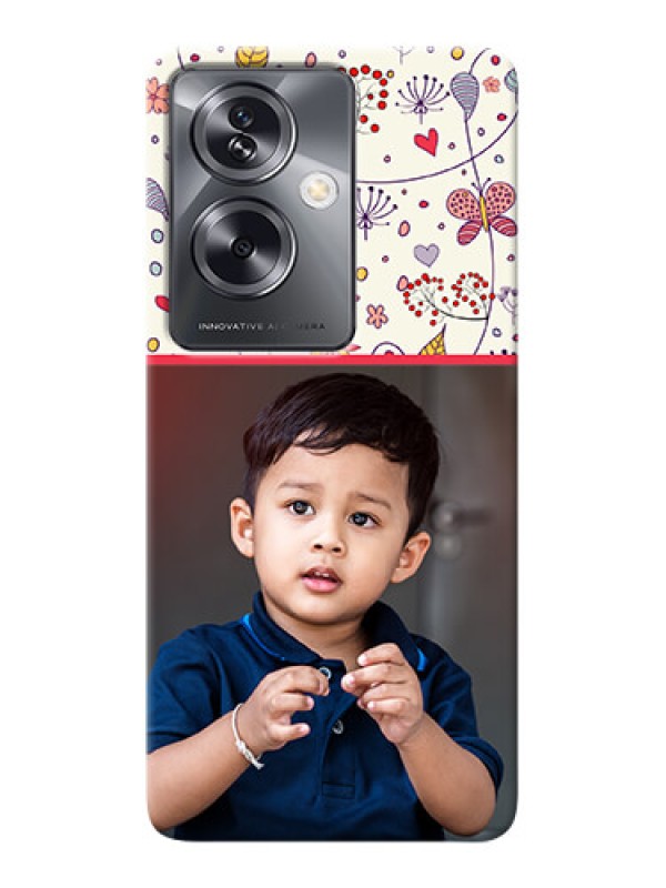 Custom Oppo A79 5G phone back covers: Premium Floral Design