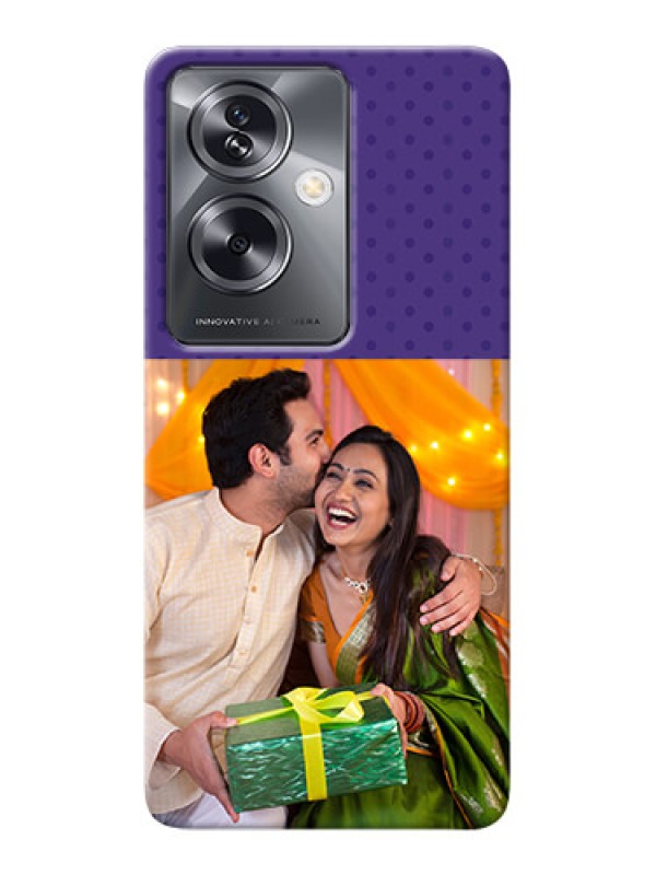 Custom Oppo A79 5G mobile phone cases: Violet Pattern Design