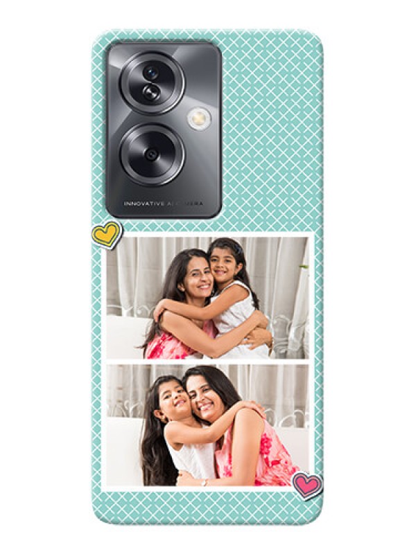 Custom Oppo A79 5G Custom Phone Cases: 2 Image Holder with Pattern Design