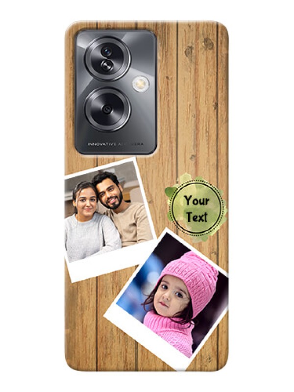 Custom Oppo A79 5G Custom Mobile Phone Covers: Wooden Texture Design