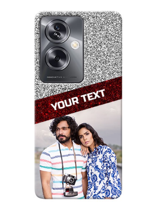Custom Oppo A79 5G Mobile Cases: Image Holder with Glitter Strip Design