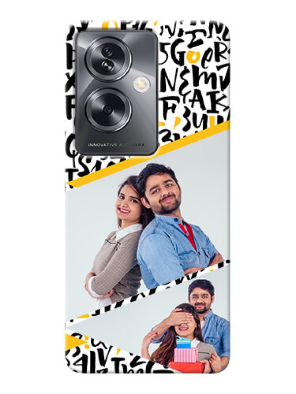 Custom Oppo A79 5G Phone Back Covers: Letters Pattern Design