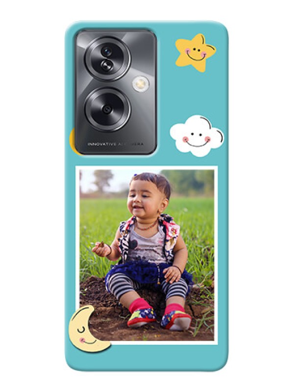 Custom Oppo A79 5G Personalised Phone Cases: Smiley Kids Stars Design