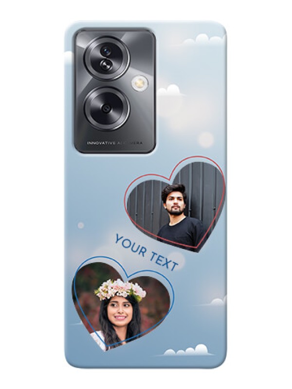 Custom Oppo A79 5G Phone Cases: Blue Color Couple Design