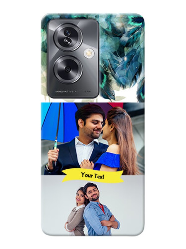 Custom Oppo A79 5G Phone Cases: Image with Boho Peacock Feather Design