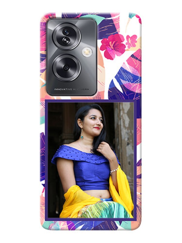 Custom Oppo A79 5G Personalised Phone Cases: Abstract Floral Design