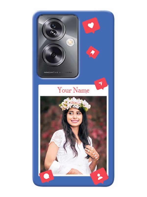 Custom Oppo A79 5G Custom Phone Case with Like Share And Comment Design