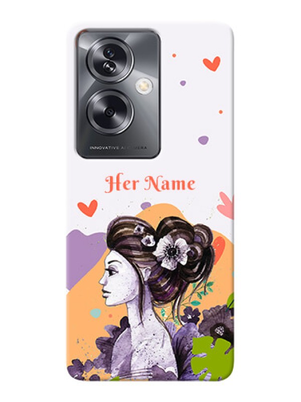 Custom Oppo A79 5G Personalized Phone Case with Woman And Nature Design